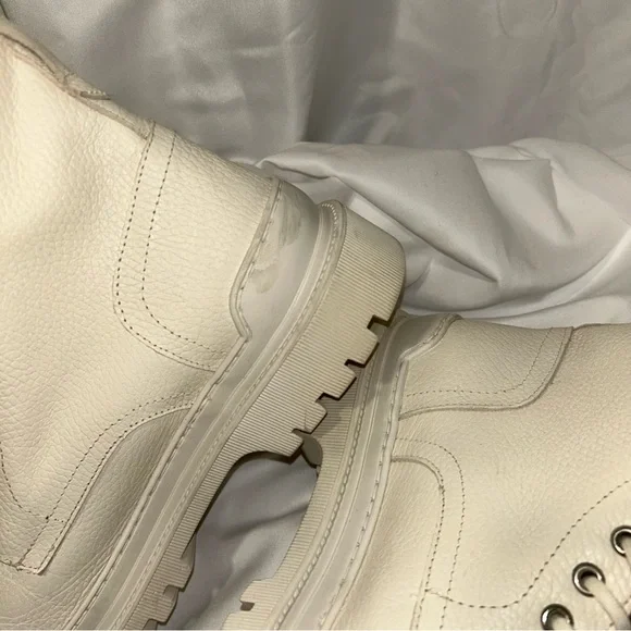 Sz 12 Steve Madden 'The Guard Boot' Cream - Picture 16 of 16